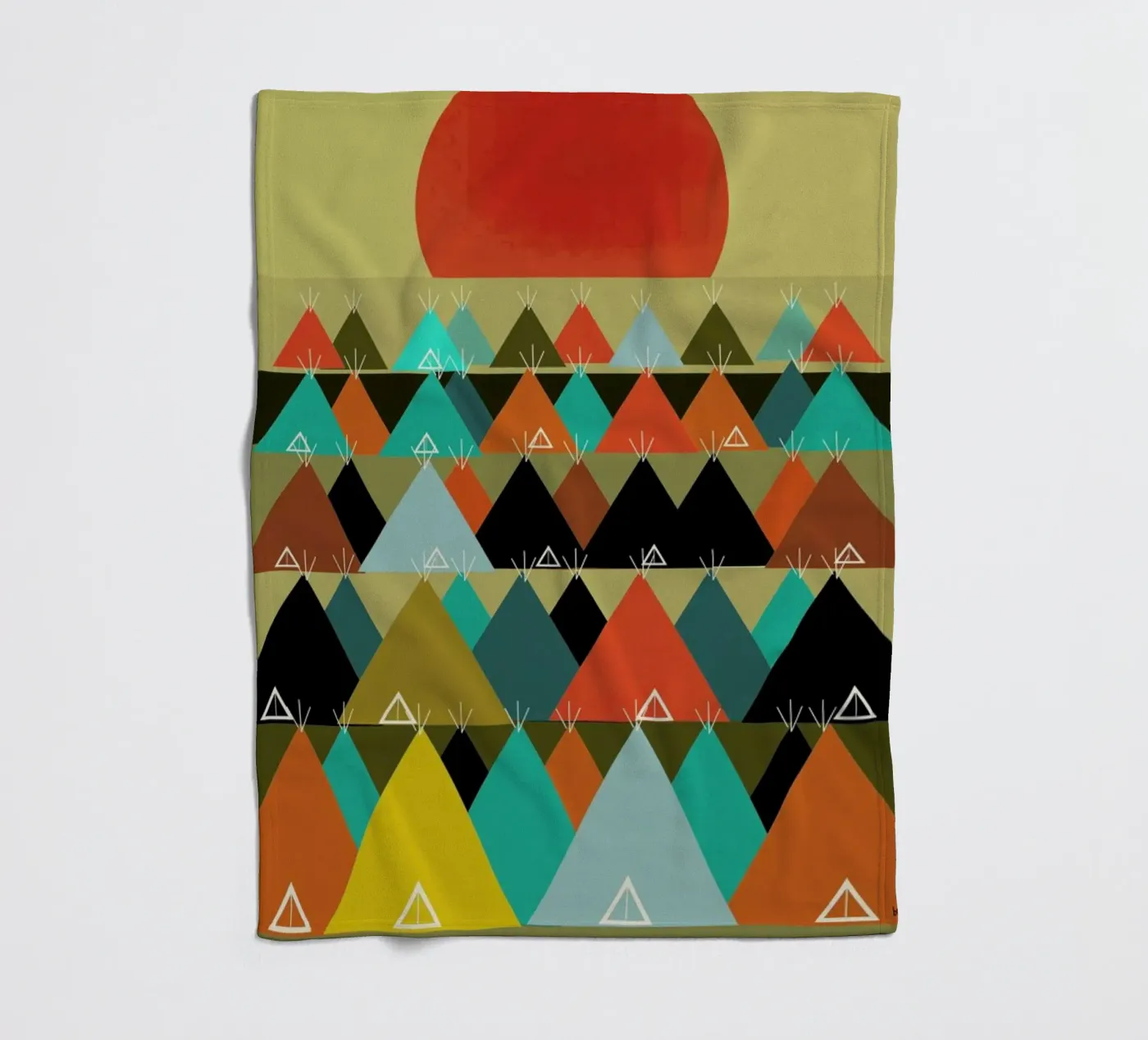 tipi moon fleecedeken van Brian Buckley
