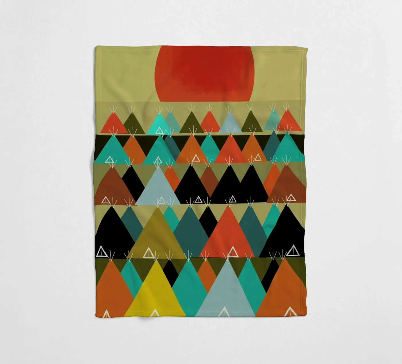 tipi moon fleecedeken van Brian Buckley
