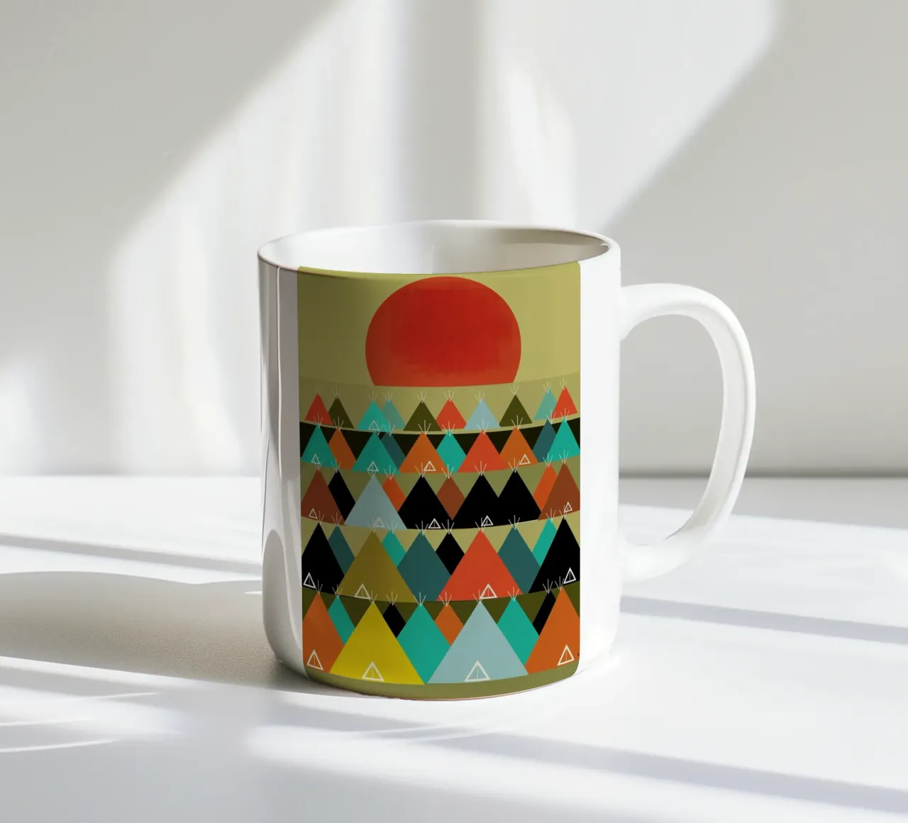 tipi moon keramische mok van Brian Buckley