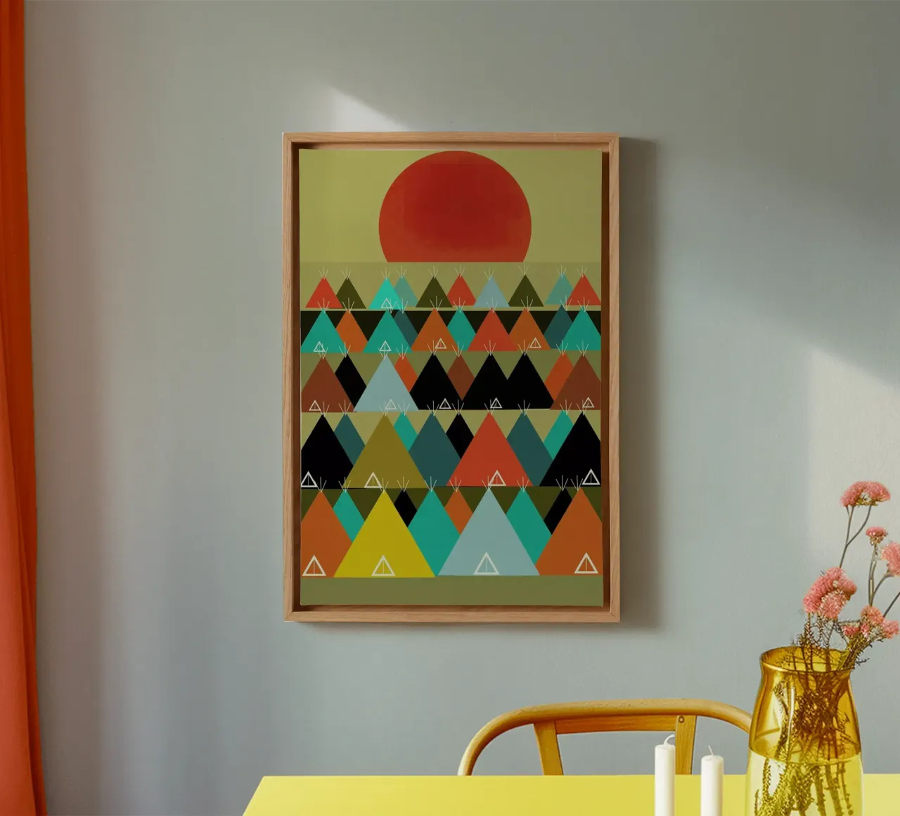tipi moon canvas met Baklijst van Brian Buckley