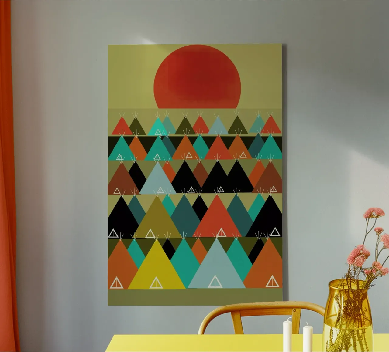 tipi moon canvas met Baklijst van Brian Buckley