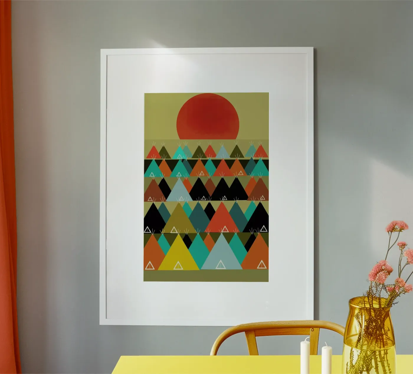 tipi moon poster by Brian Buckley