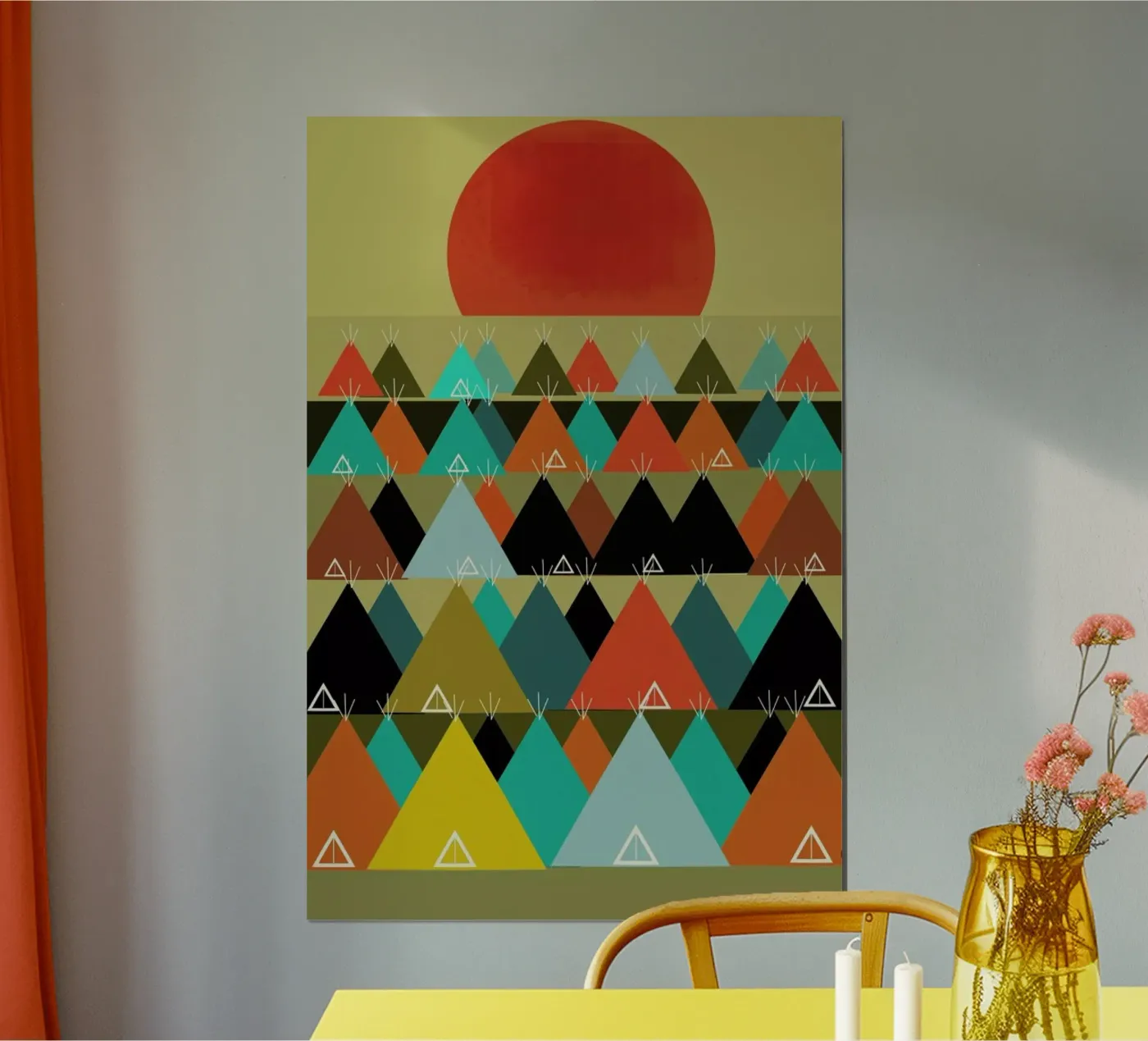 tipi moon Poster von Brian Buckley