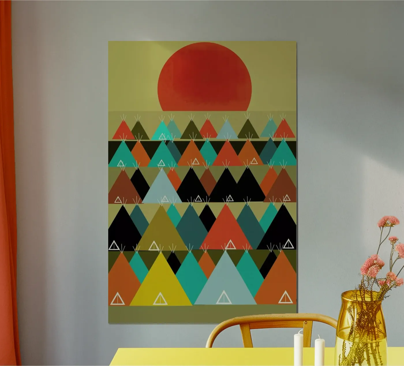 tipi moon poster by Brian Buckley