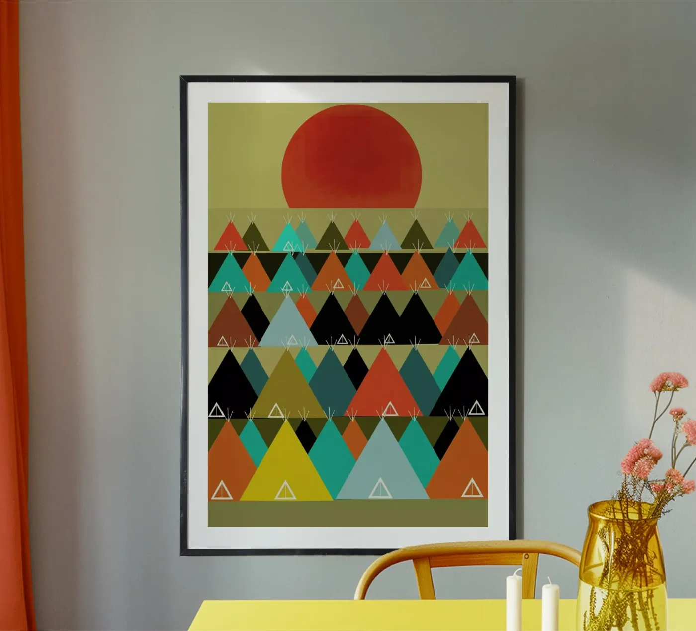 tipi moon poster by Brian Buckley