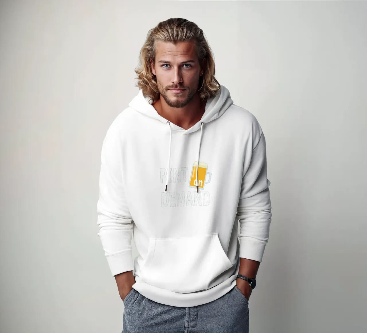 PINT ON DEMAND Licht Hoodie von Vintage Van Gogh
