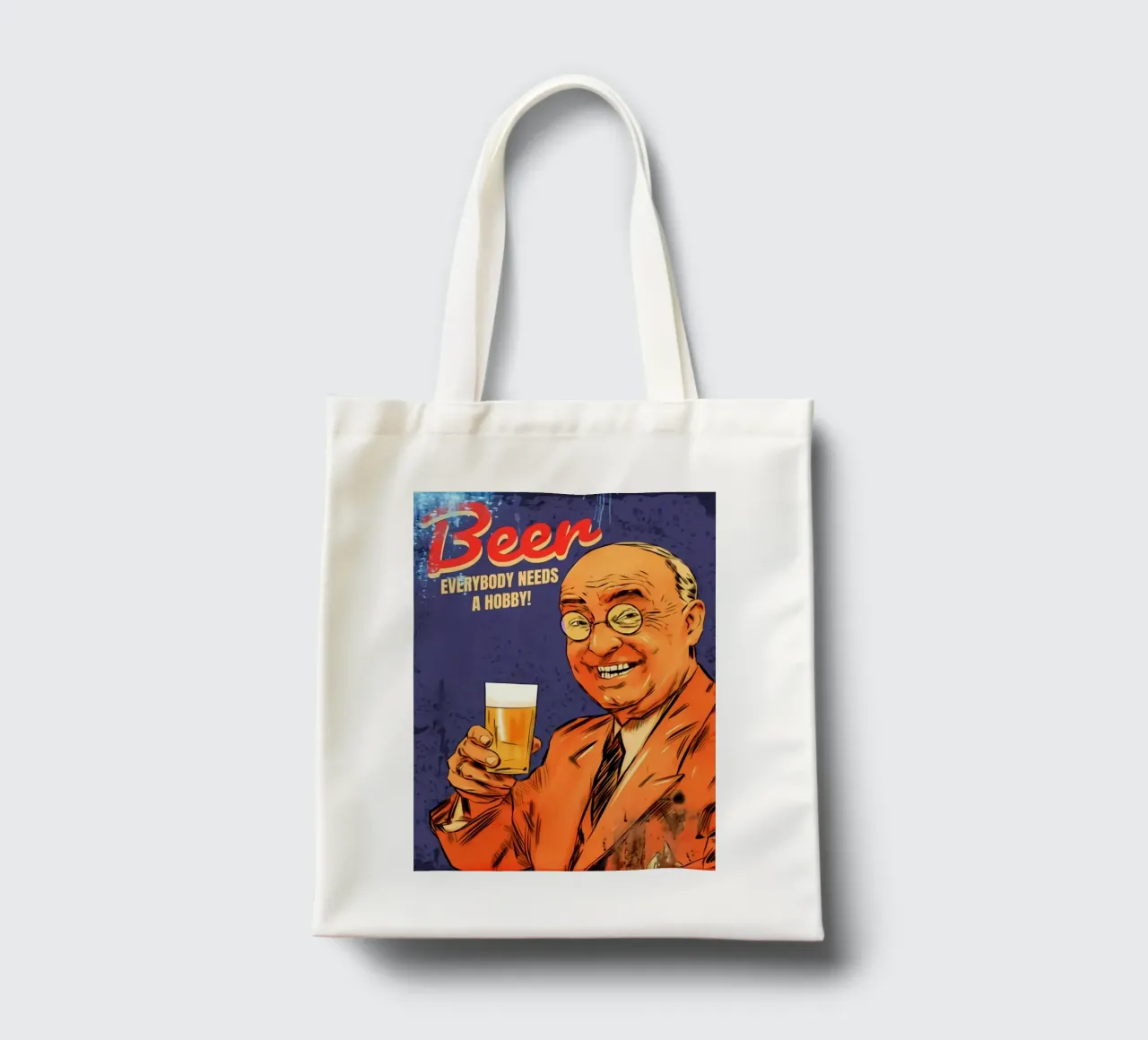 Opera d'arte di Everybody Need A Glass of Beer borsa in juta da Jodie Art