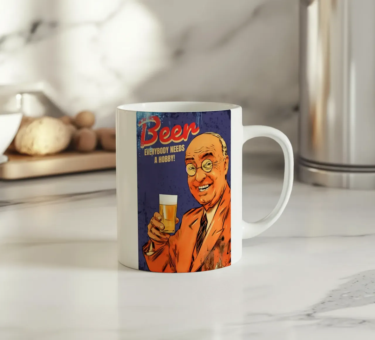 Opera d'arte di Everybody Need A Glass of Beer tazza in ceramica da Jodie Art