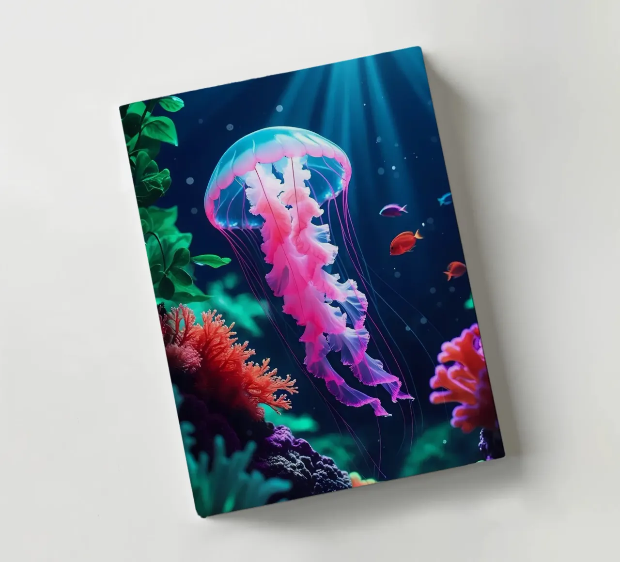 ✨🪼 Luminous Waltz ✦ Pink Jellyfish in Coral Bloom 🌙 notebook by LUMAQUA STUDIO