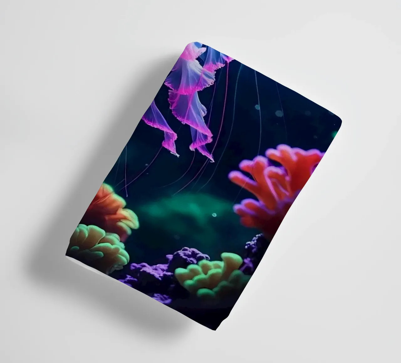 ✨🪼 Luminous Waltz ✦ Pink Jellyfish in Coral Bloom 🌙 towel by LUMAQUA STUDIO