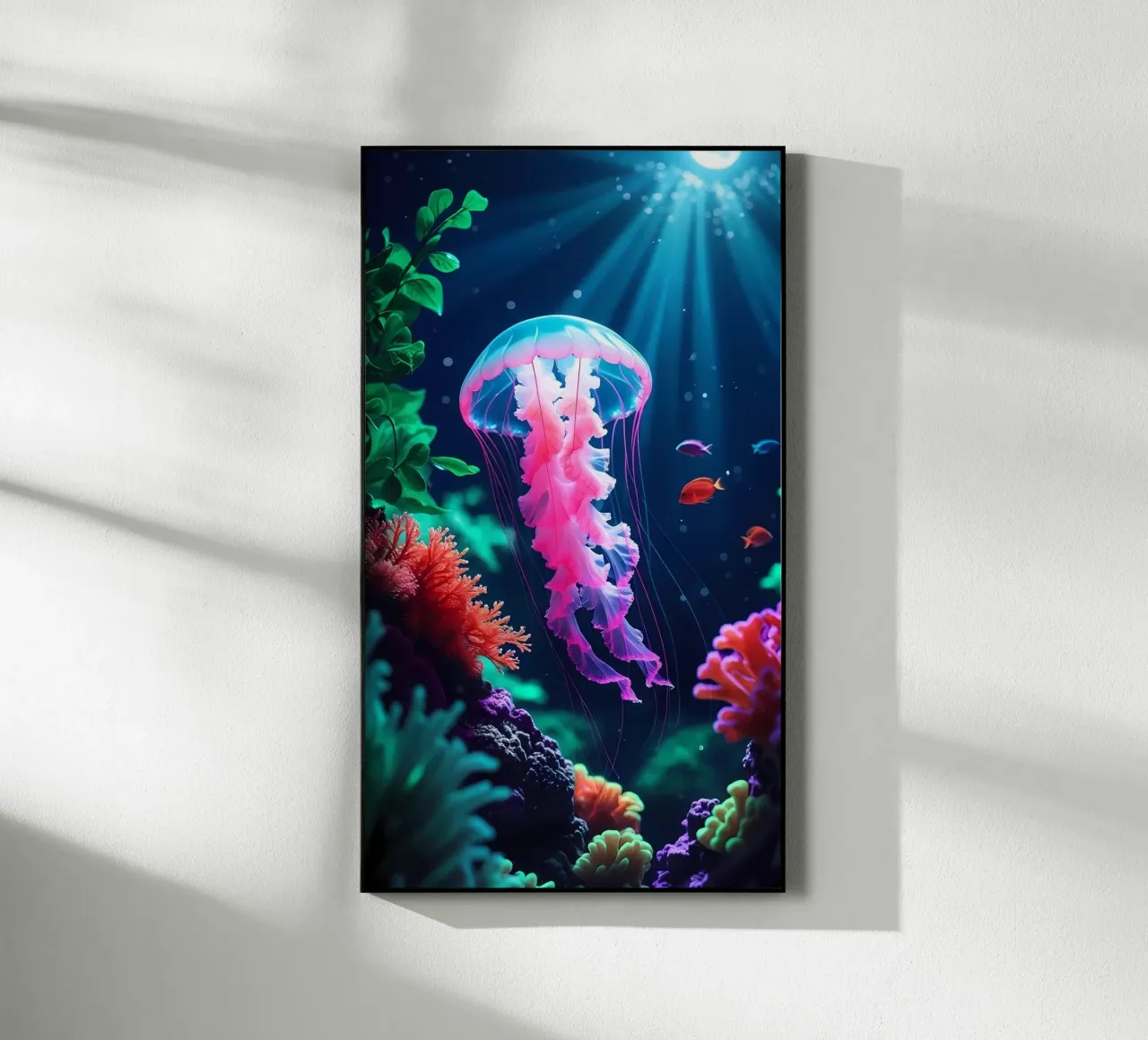 ✨🪼 Valzer luminoso ✦ Medusa rosa in fiore di corallo 🌙 plexiglass da LUMAQUA STUDIO