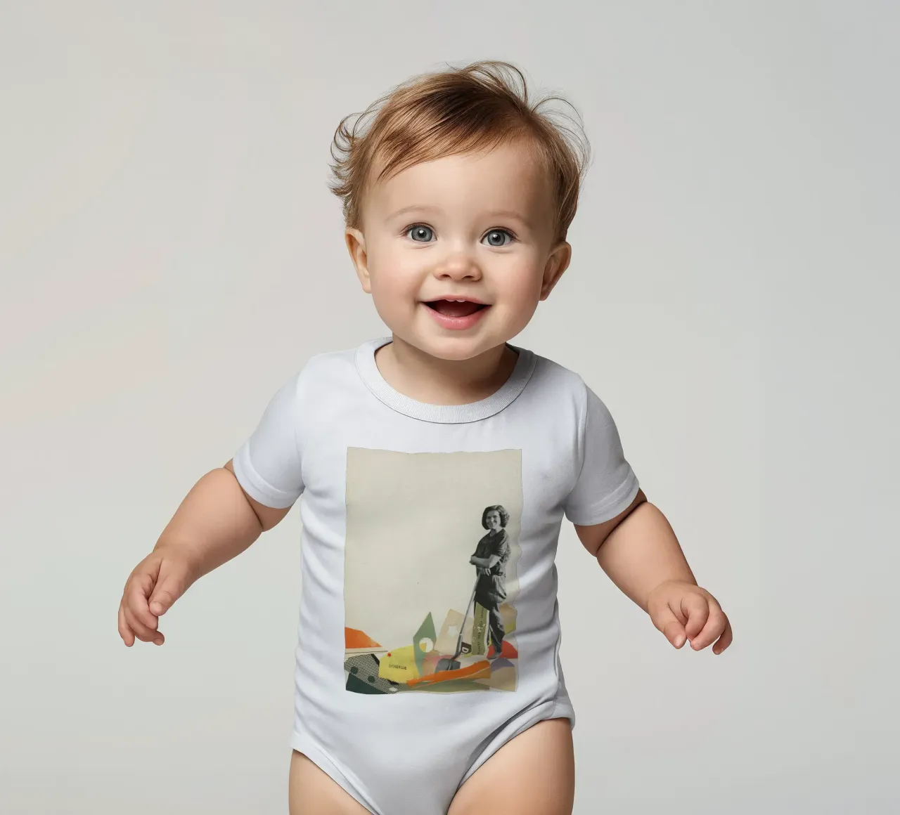 Scavare body neonato maniche corte da Cassia Beck Collage