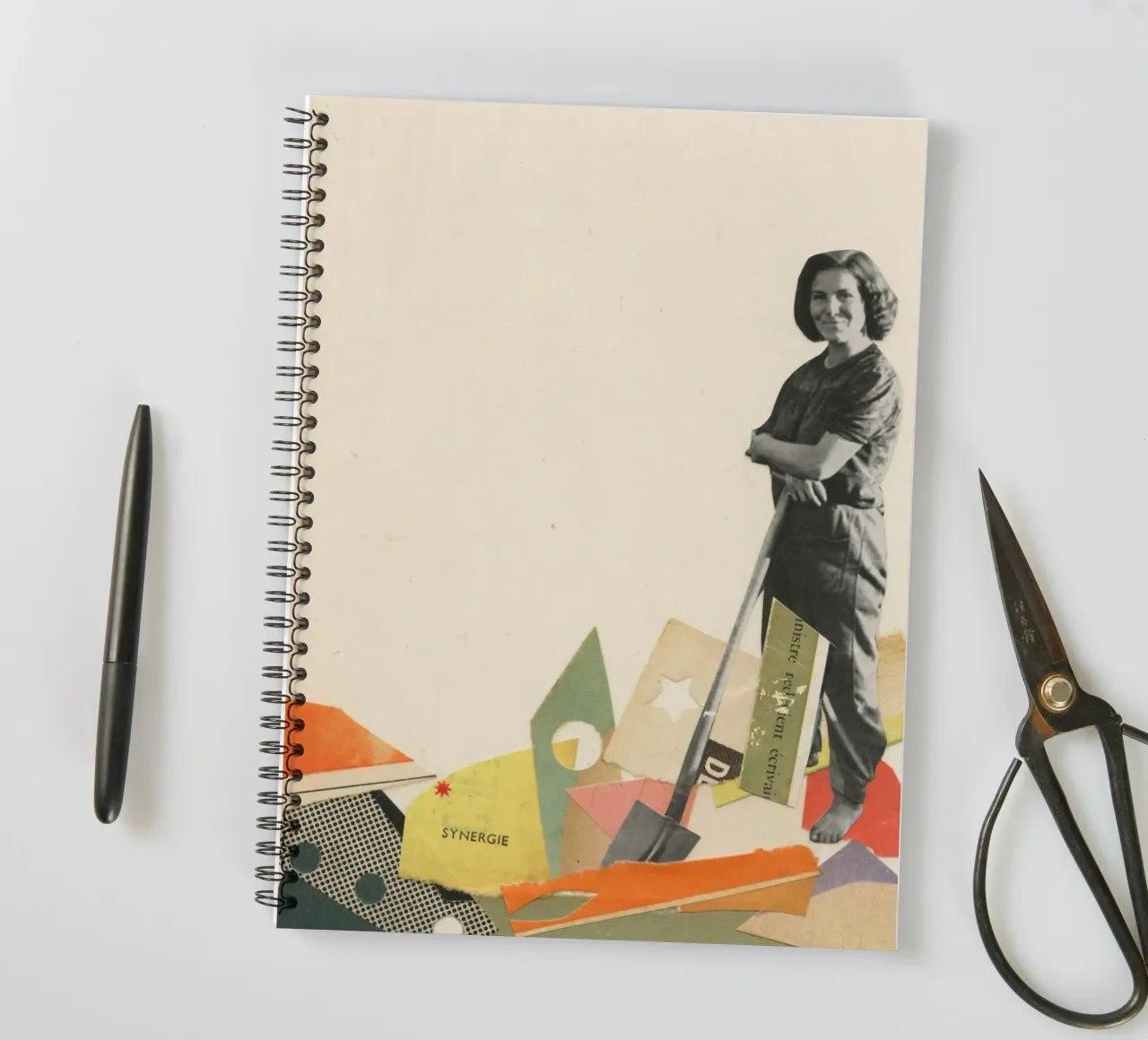 Dig spiral notebook by Cassia Beck Collage