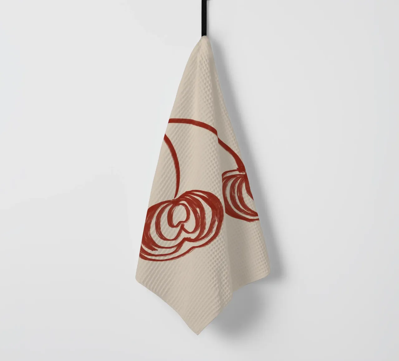 Dessin au trait minimaliste sur les cerises torchon de Melloi Art Print