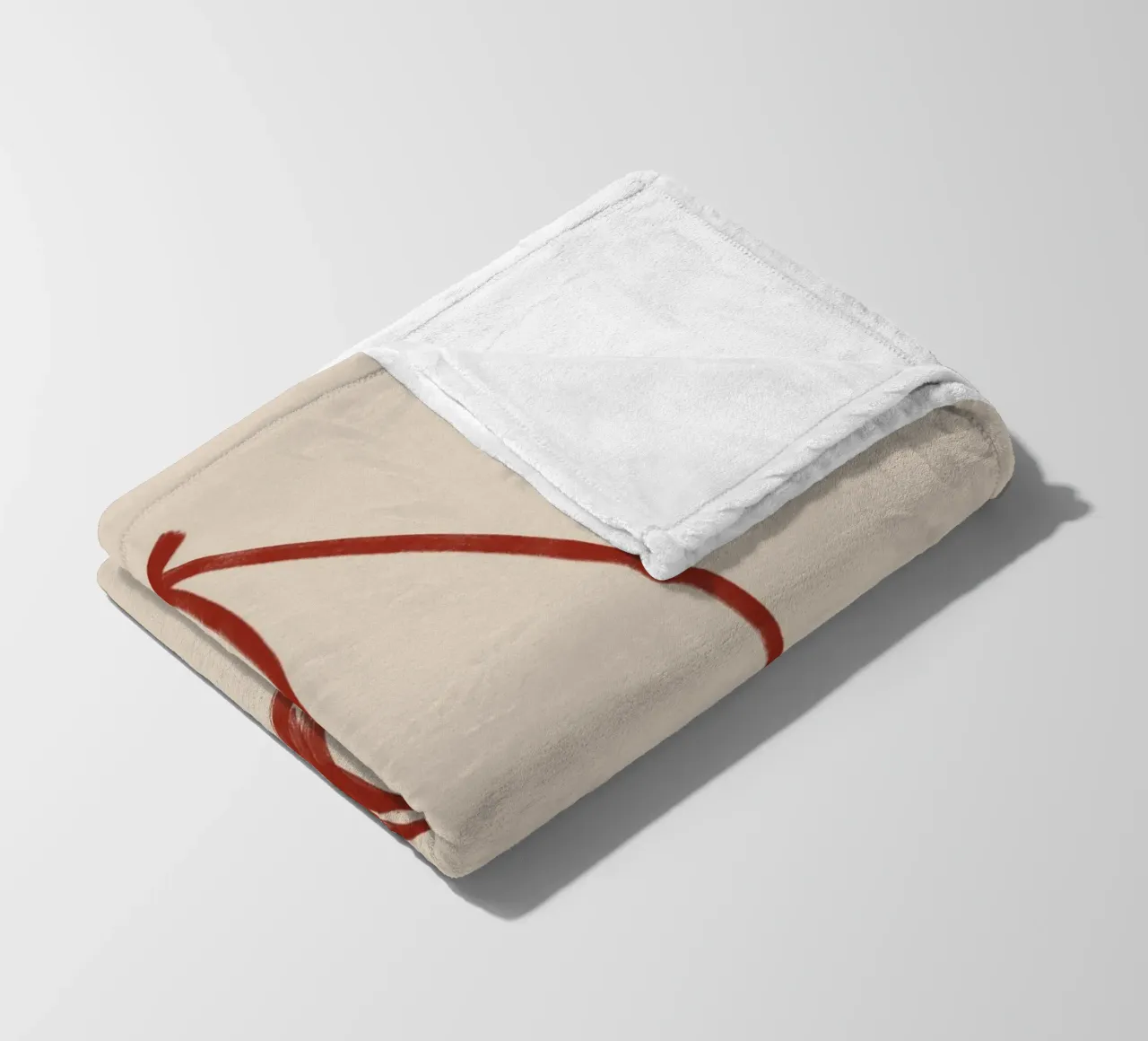 Minimalist Cherry Line Art fleece blanket by Melloi Art Print