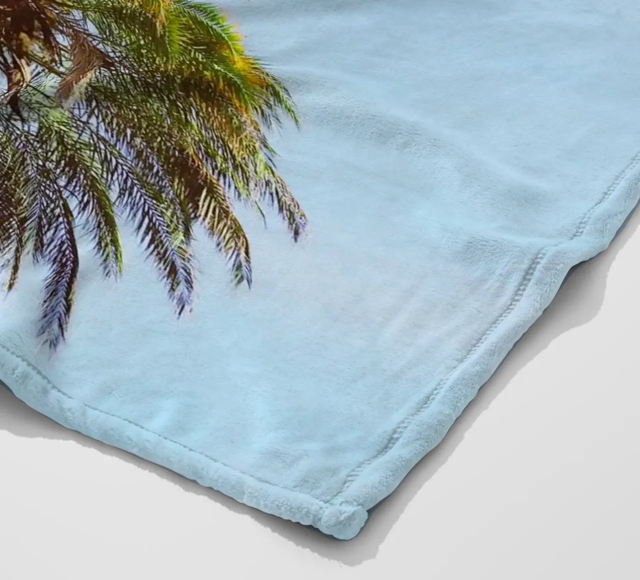 Palmboom fleecedeken van Cassia Beck Photography