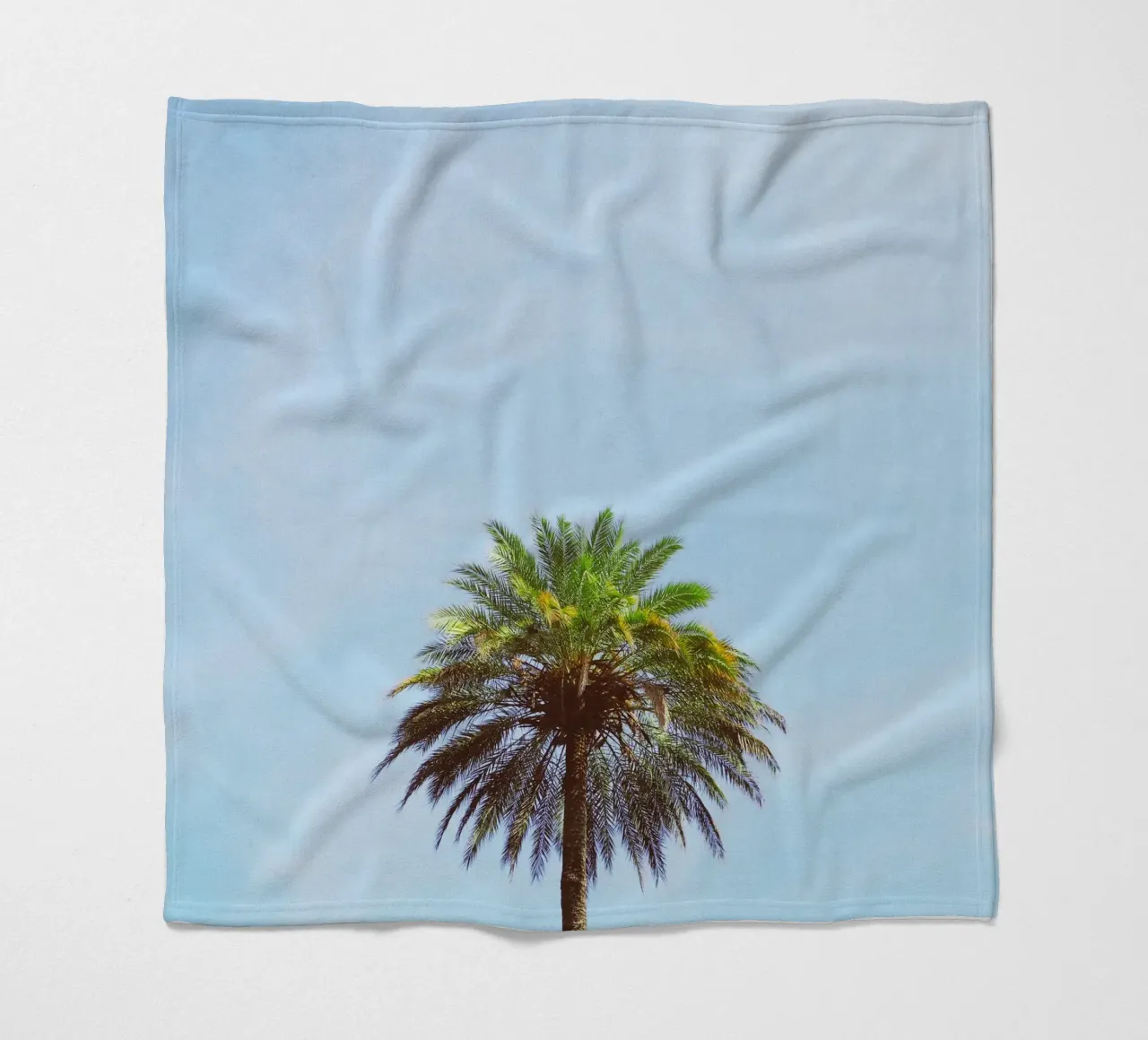 Palmboom fleecedeken van Cassia Beck Photography