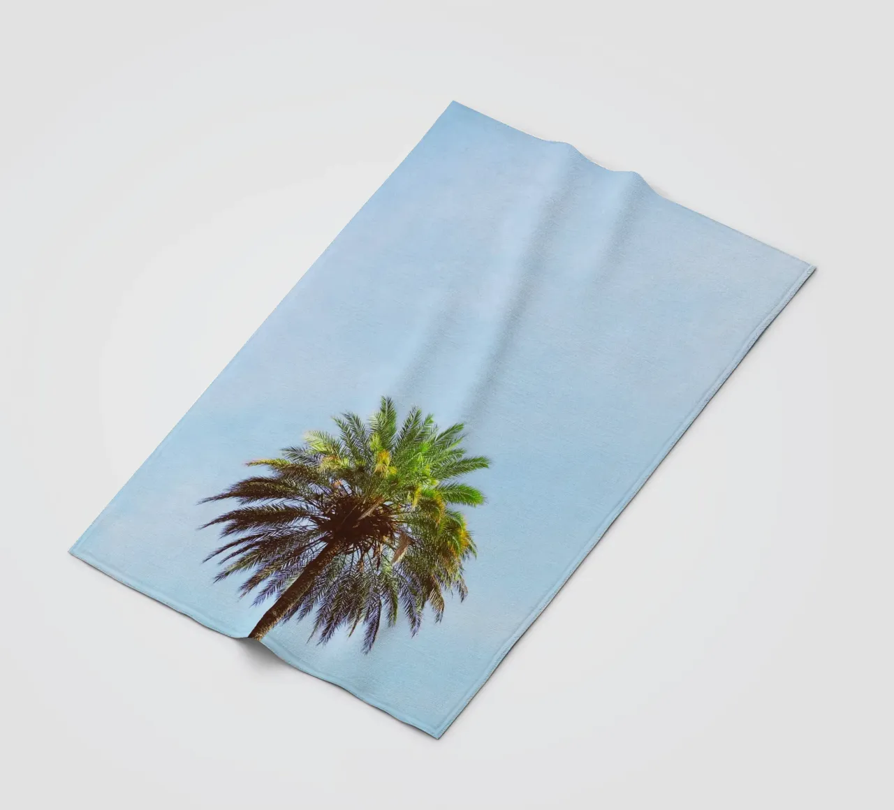 Palmboom fleecedeken van Cassia Beck Photography