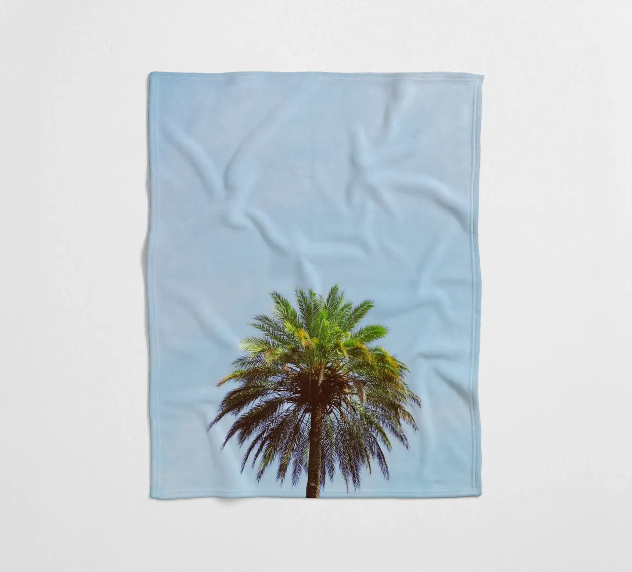 Palmboom fleecedeken van Cassia Beck Photography