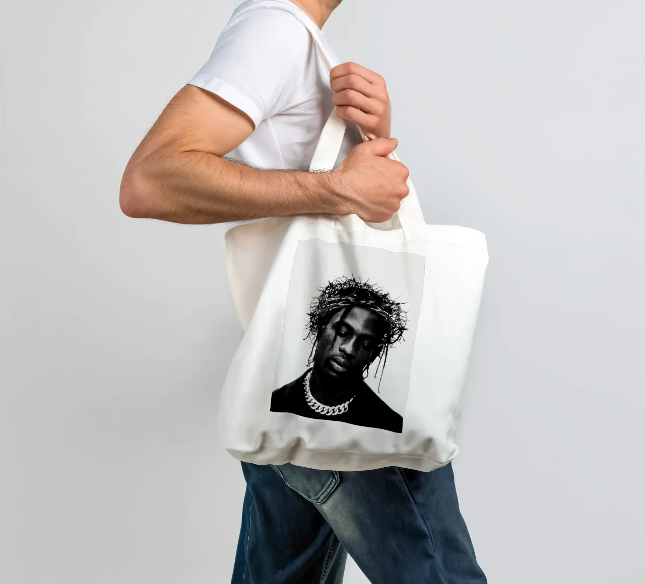 Crown Of Travis Scott borsa in juta da music soul