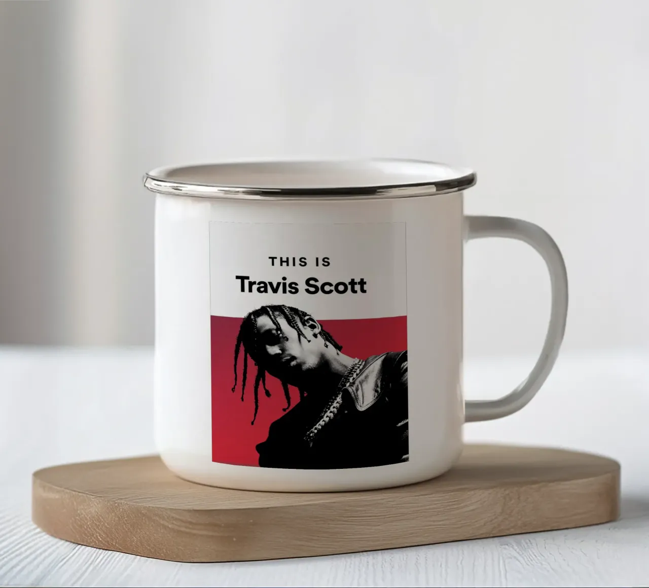 Questo è Travis Scott tazza in smalto da music soul
