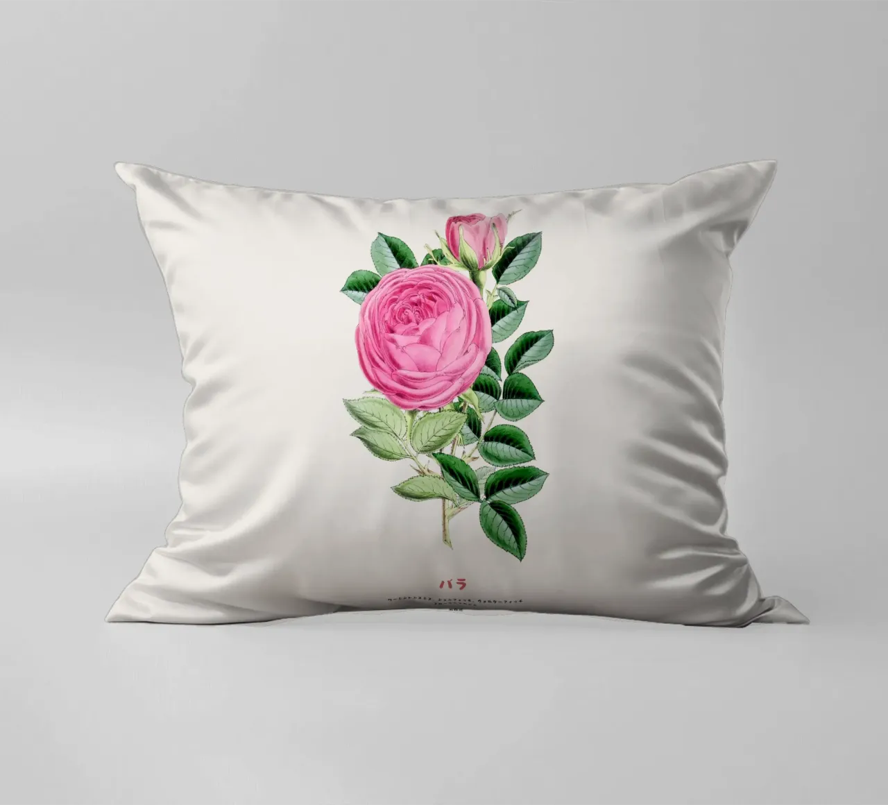 Rosa giapponese rosa cuscino da Vintagrafica
