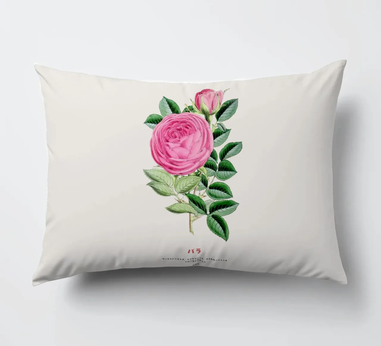Rosa giapponese rosa cuscino da Vintagrafica