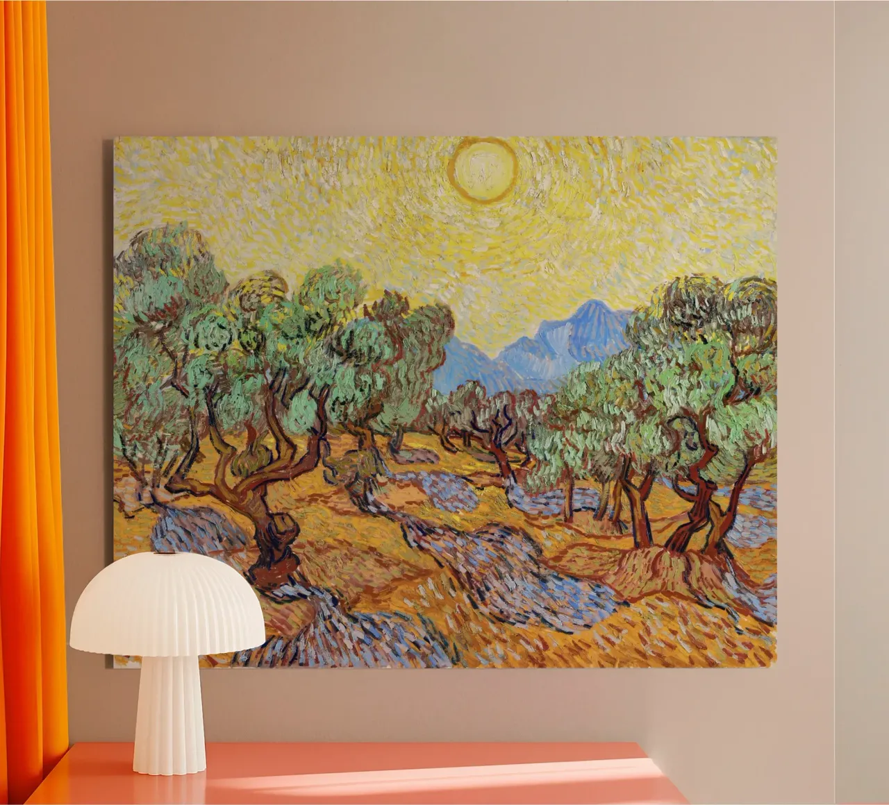 Gli ulivi di Vincent van Gogh (1889) alluminio dibond da Venus Art