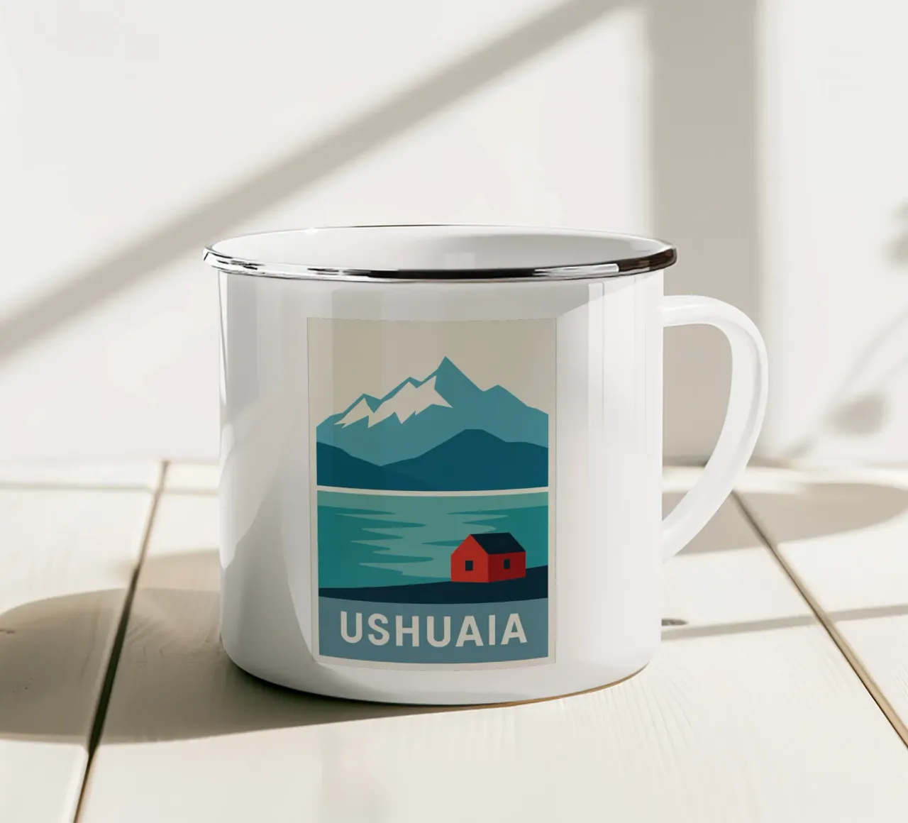 Ushuaia - Alla fine del mondo, calma glaciale tazza in smalto da JETLAG | affiches voyage