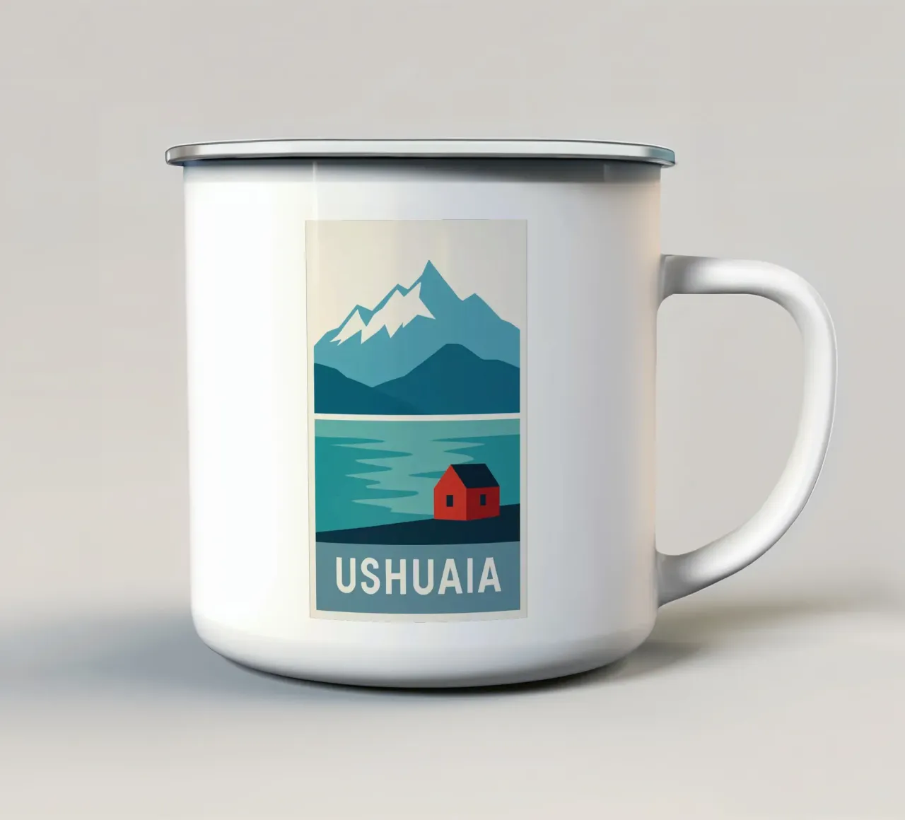 Ushuaia - Alla fine del mondo, calma glaciale tazza in smalto da JETLAG | affiches voyage