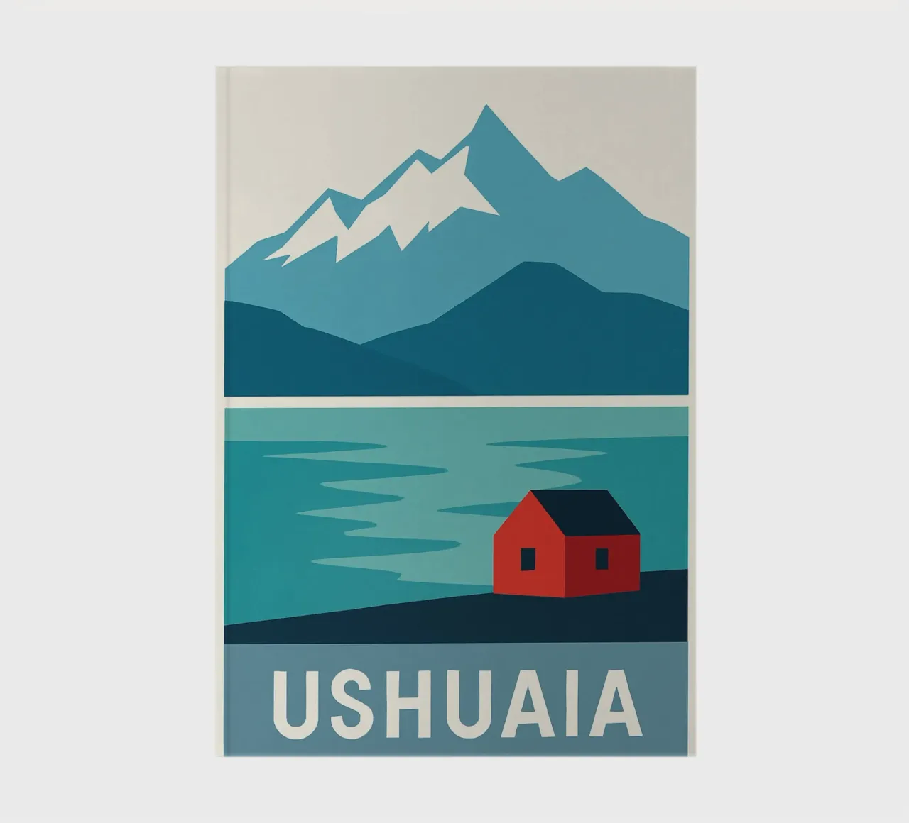Ushuaia - At the End of the World, Frozen Calm notebook by JETLAG | affiches voyage