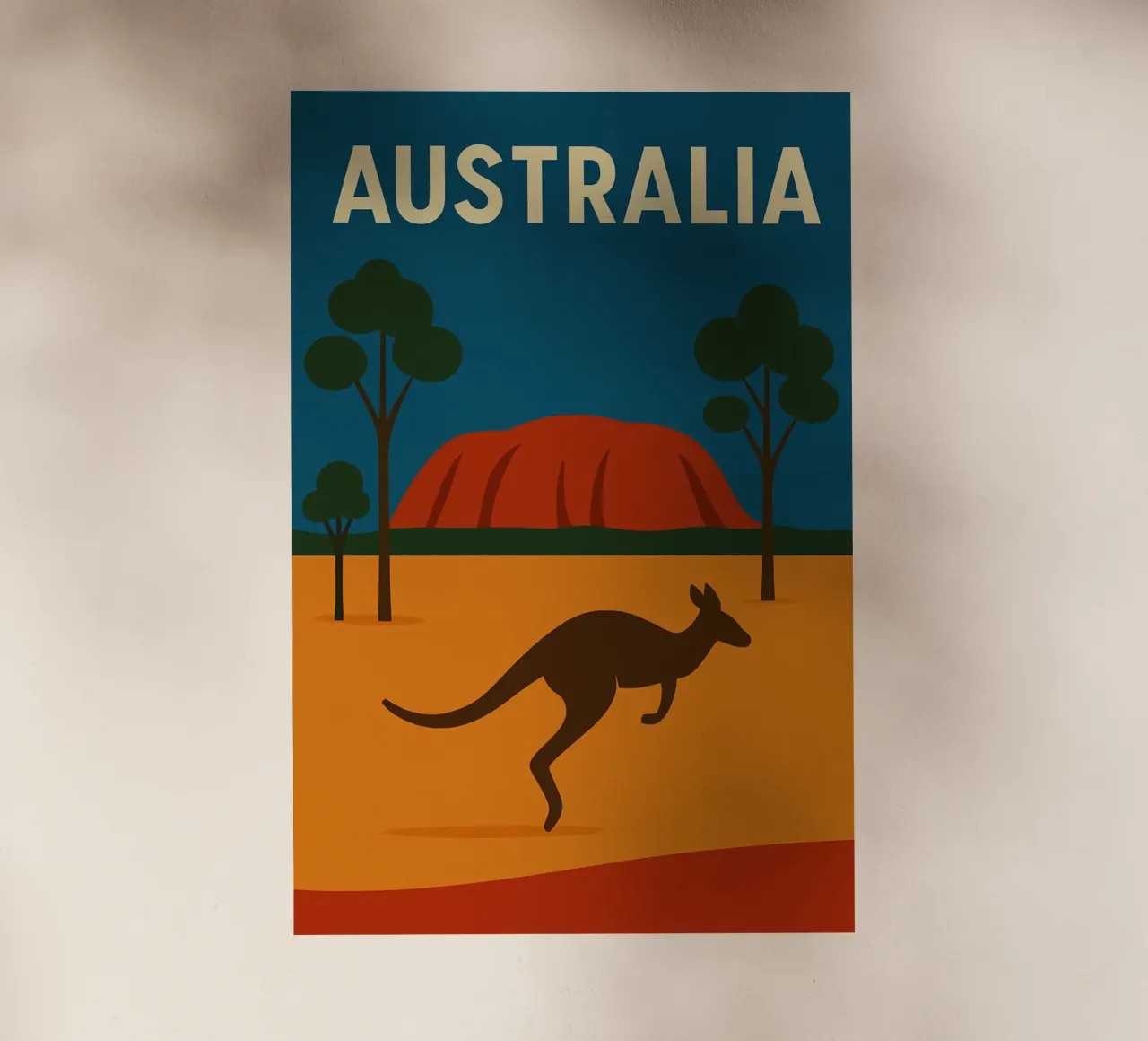 Australia - Selvaggia, solare e grafica pellicola backlit da JETLAG | affiches voyage