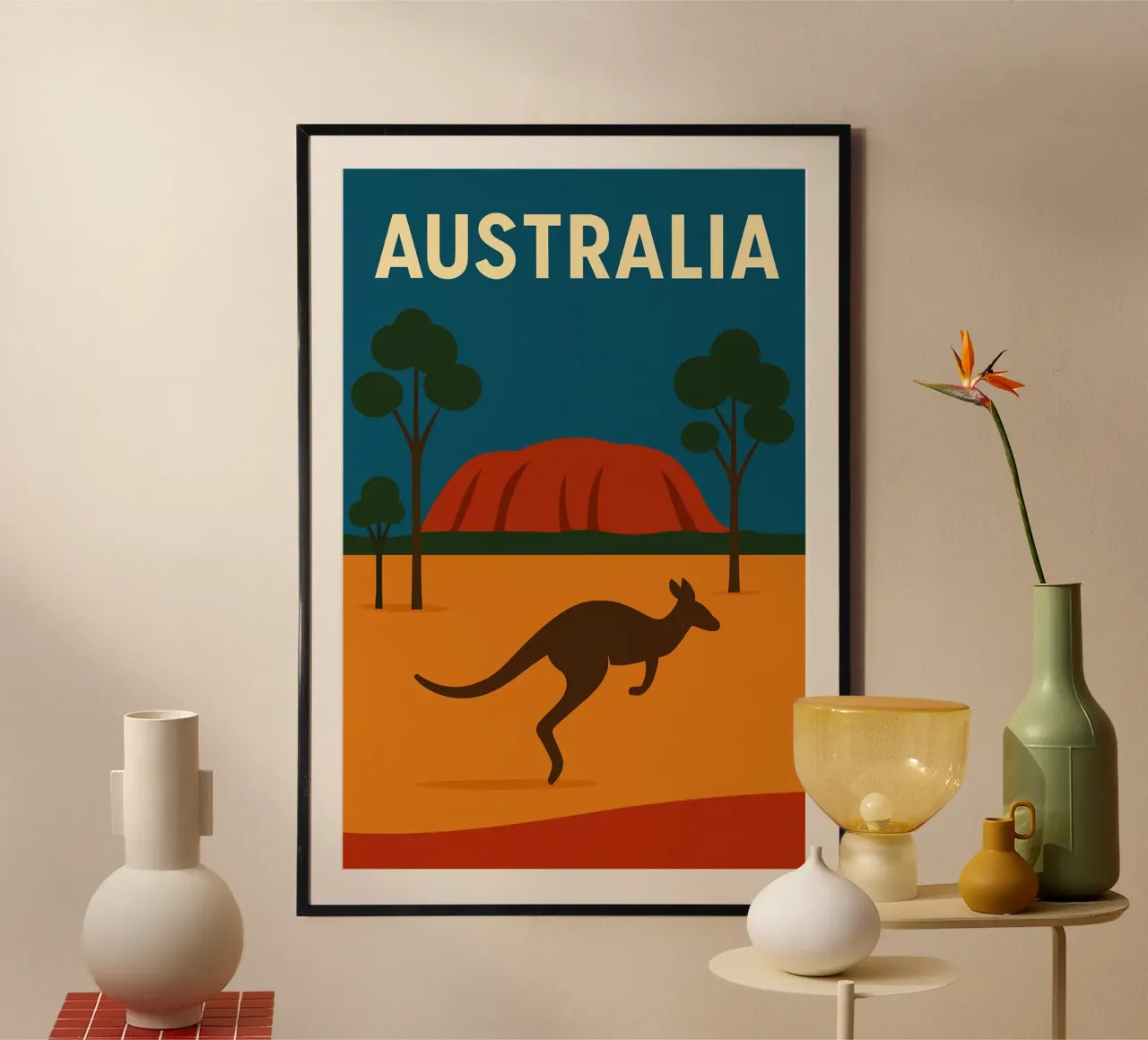 Australia - Selvaggia, solare e grafica carta hahnemühle da JETLAG | affiches voyage