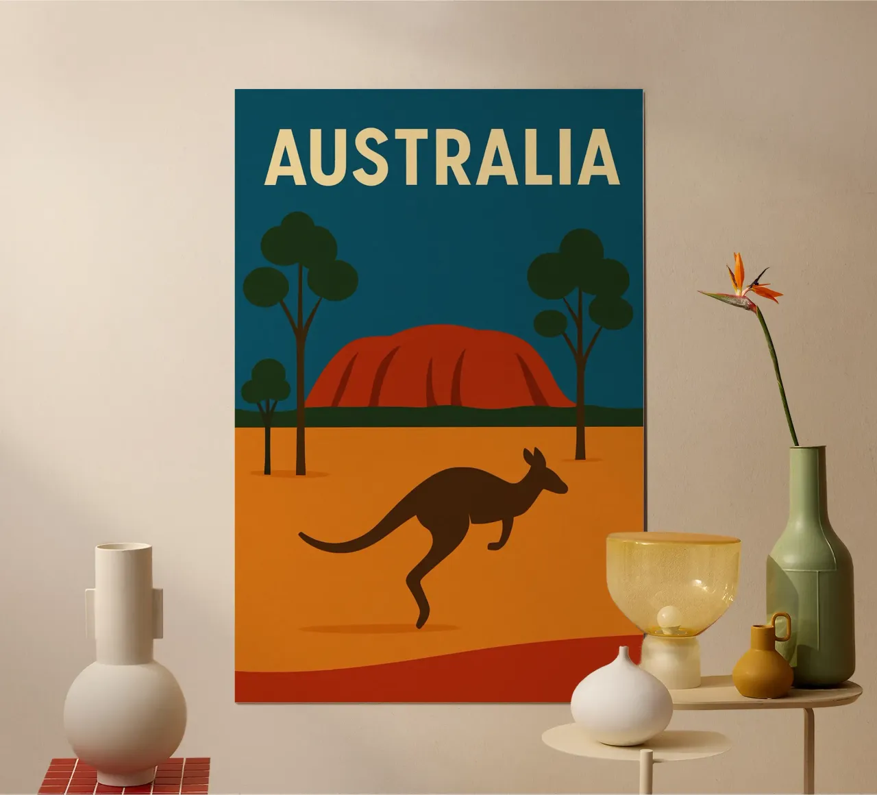 Australia - Selvaggia, solare e grafica carta hahnemühle da JETLAG | affiches voyage