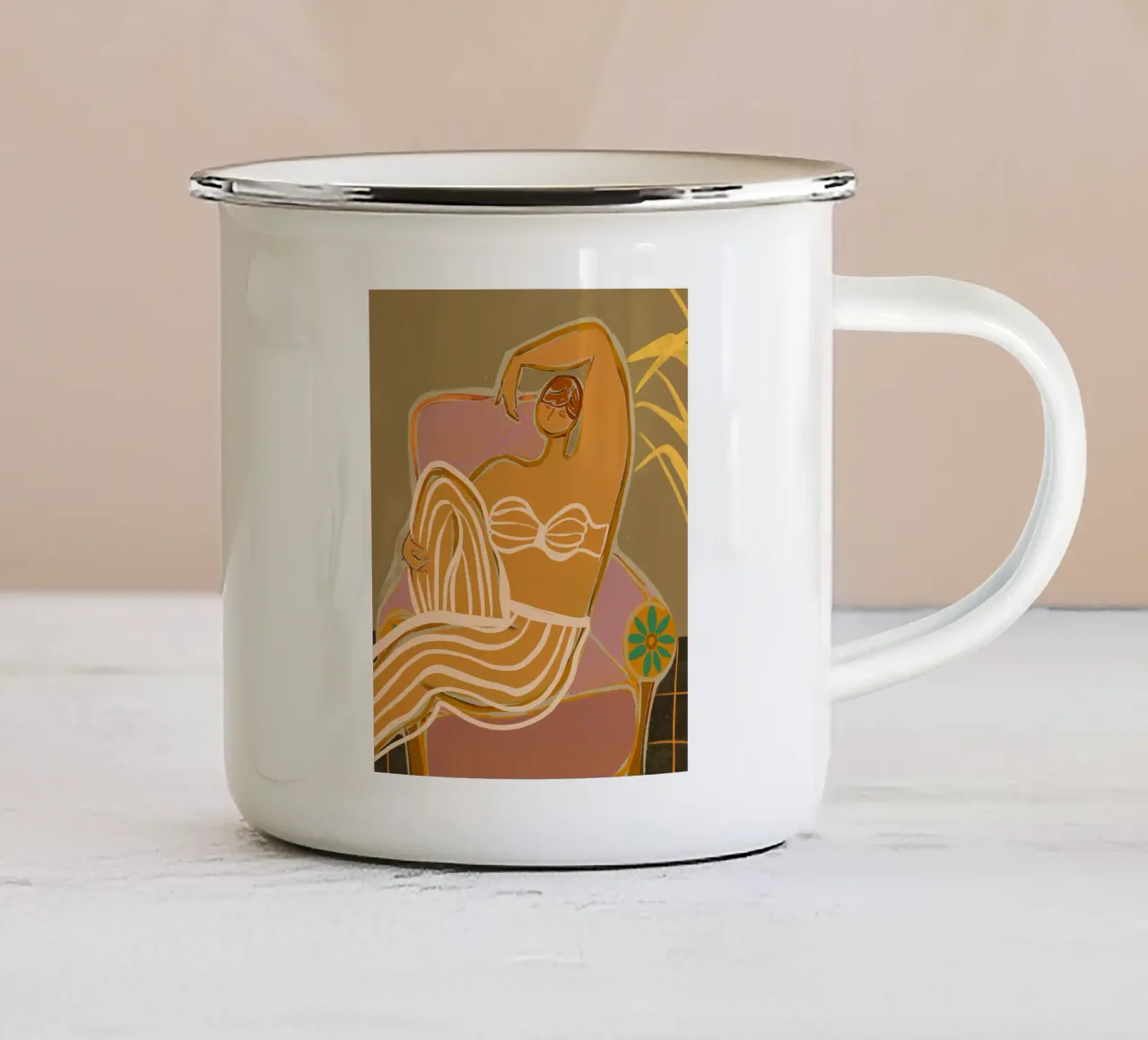 Lazy Weekend tazza in smalto da Arty Guava
