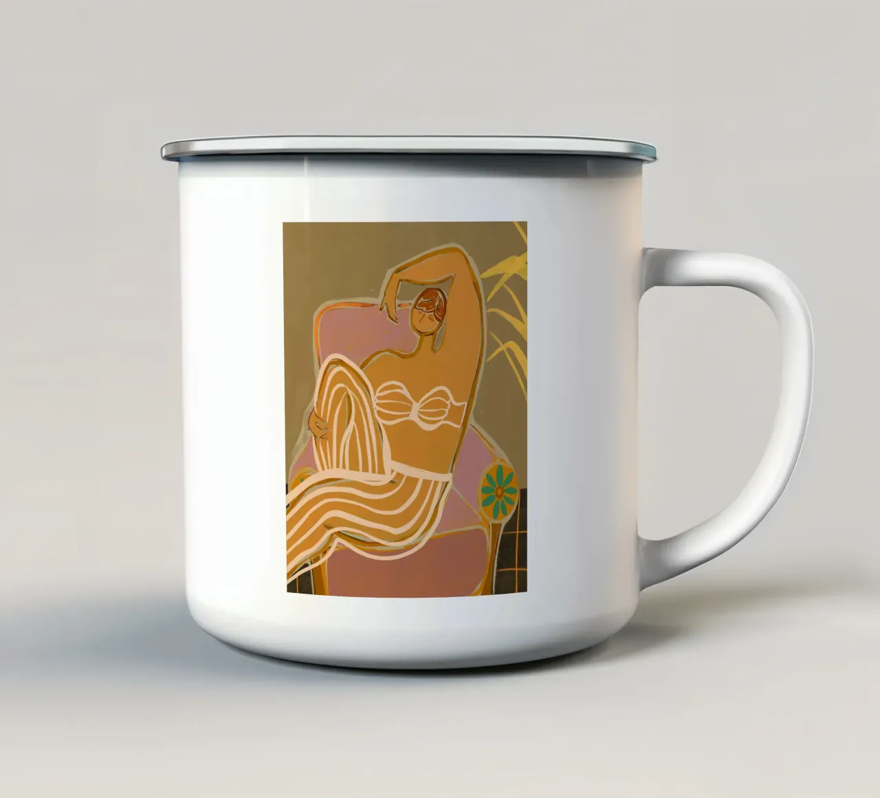 Lazy Weekend tazza in smalto da Arty Guava