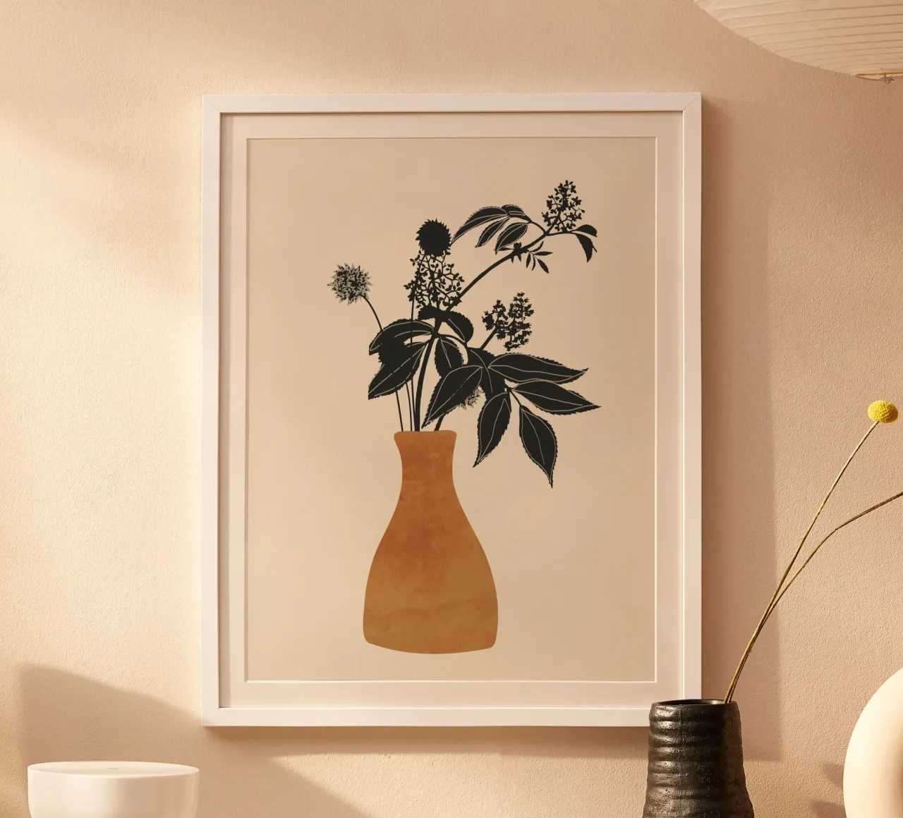 Minimal Abstrakte Kunst Vase Pflanze 2 Poster von ThingDesign
