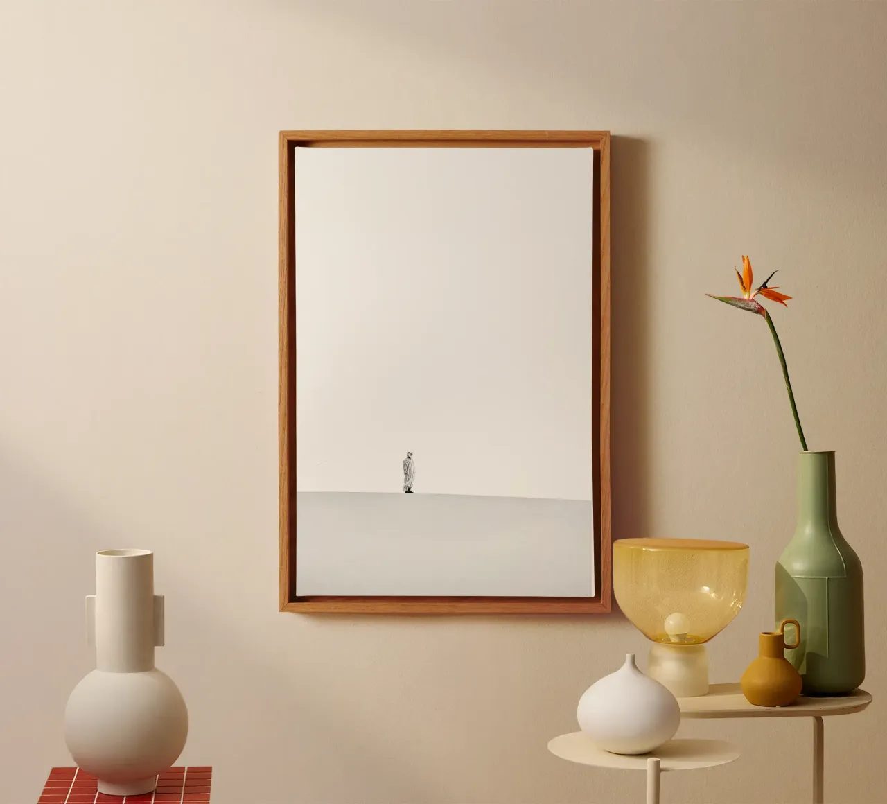 Alone in the desert canvas met Baklijst van photolovers