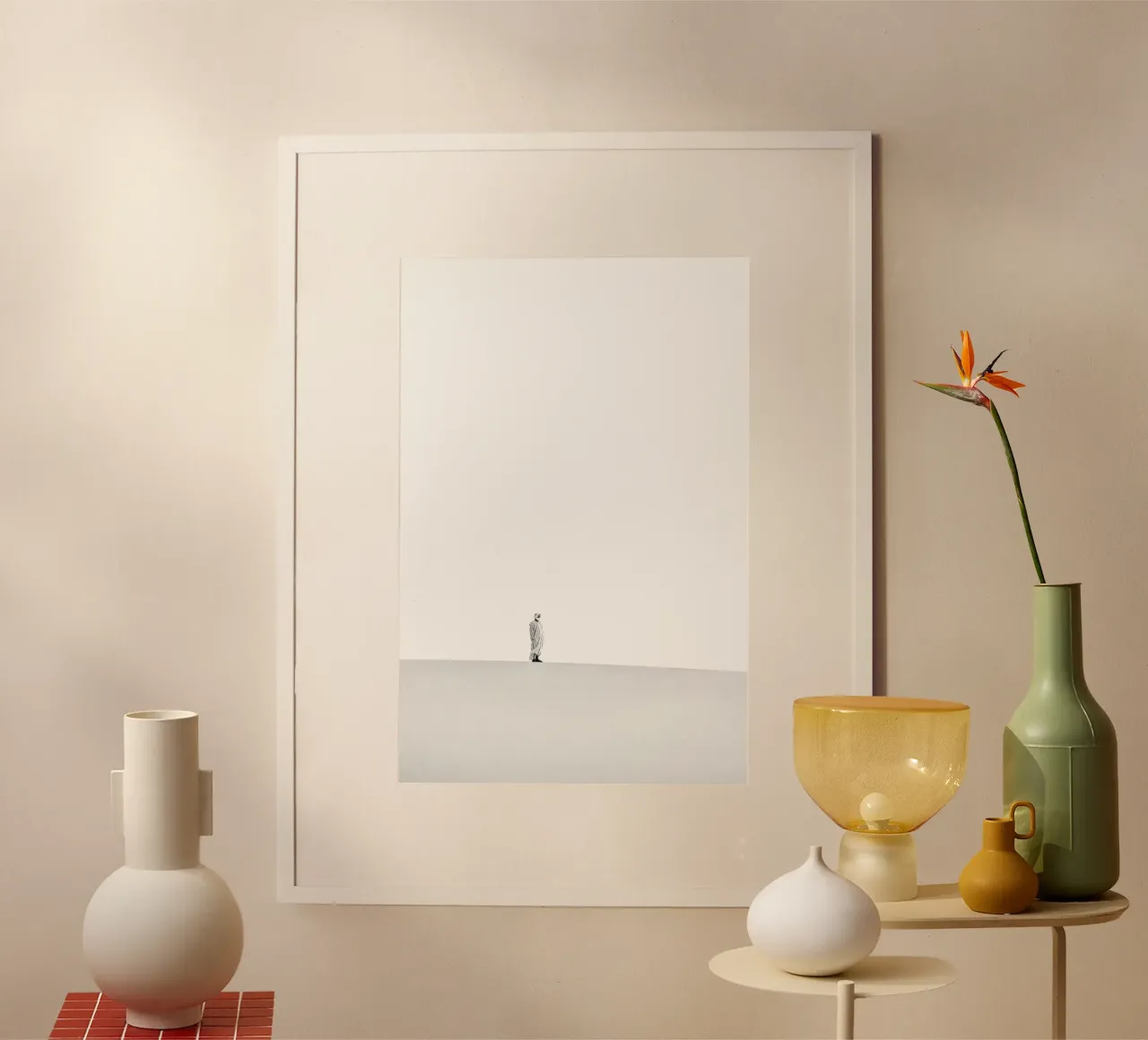 Alone in the desert poster con telaio in legno da photolovers