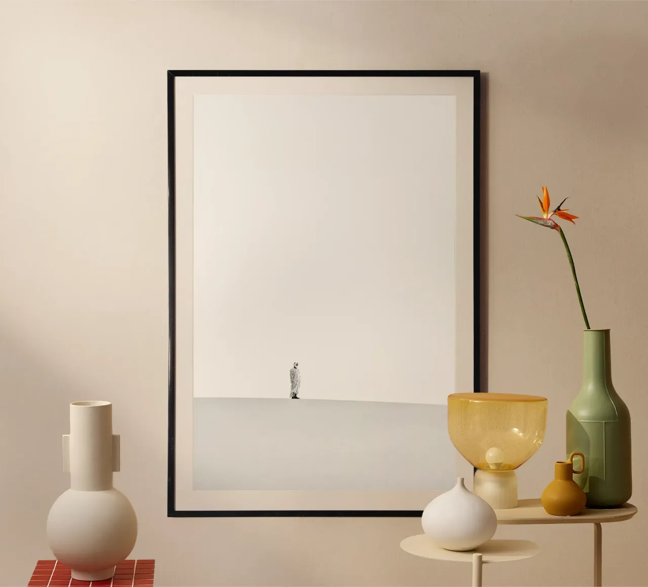 Alone in the desert poster con telaio in legno da photolovers