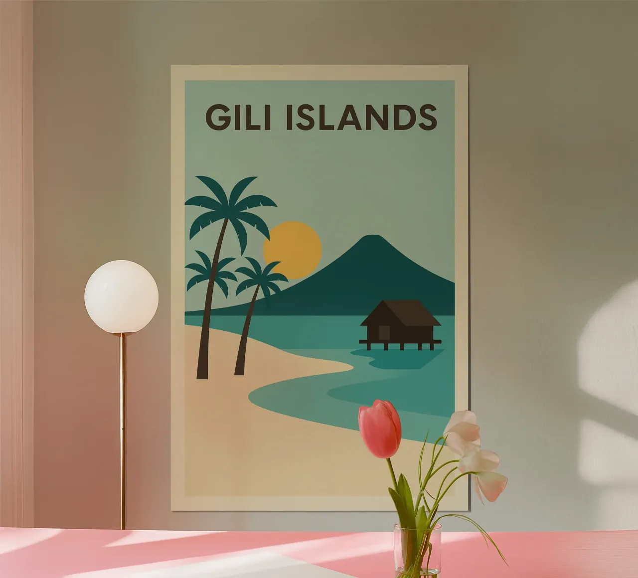 Isole Gili - Évasion Tropicale Minimaliste carta hahnemühle da JETLAG | affiches voyage