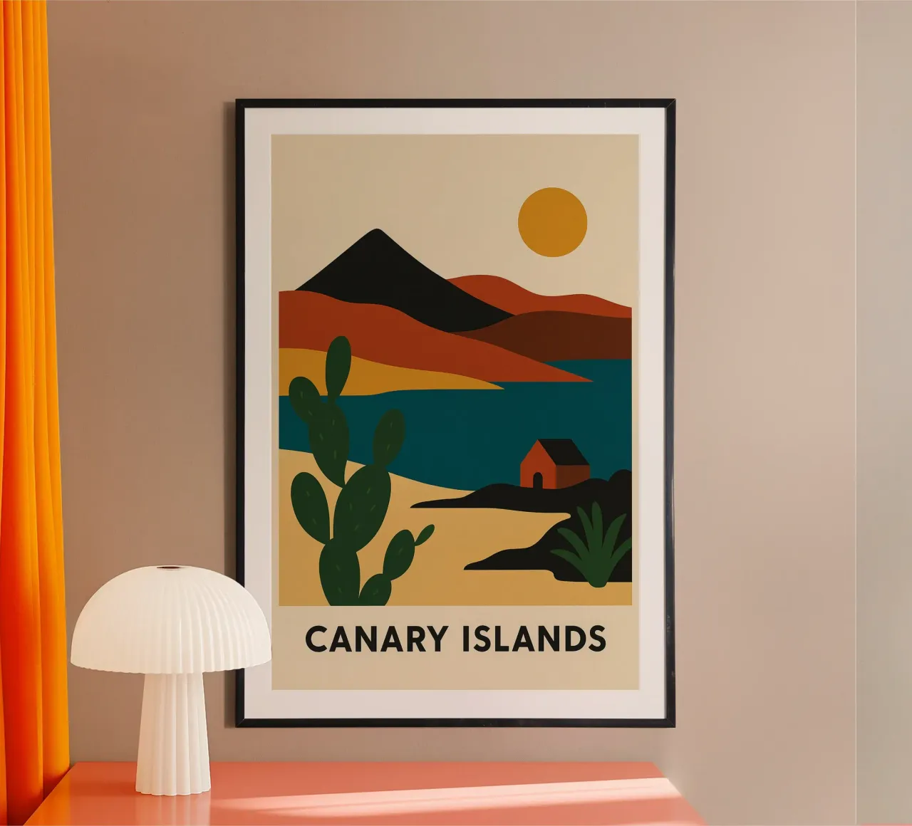 Isole Canarie - Vulcani, sole e natura surreale poster con telaio in alluminio da JETLAG | affiches voyage