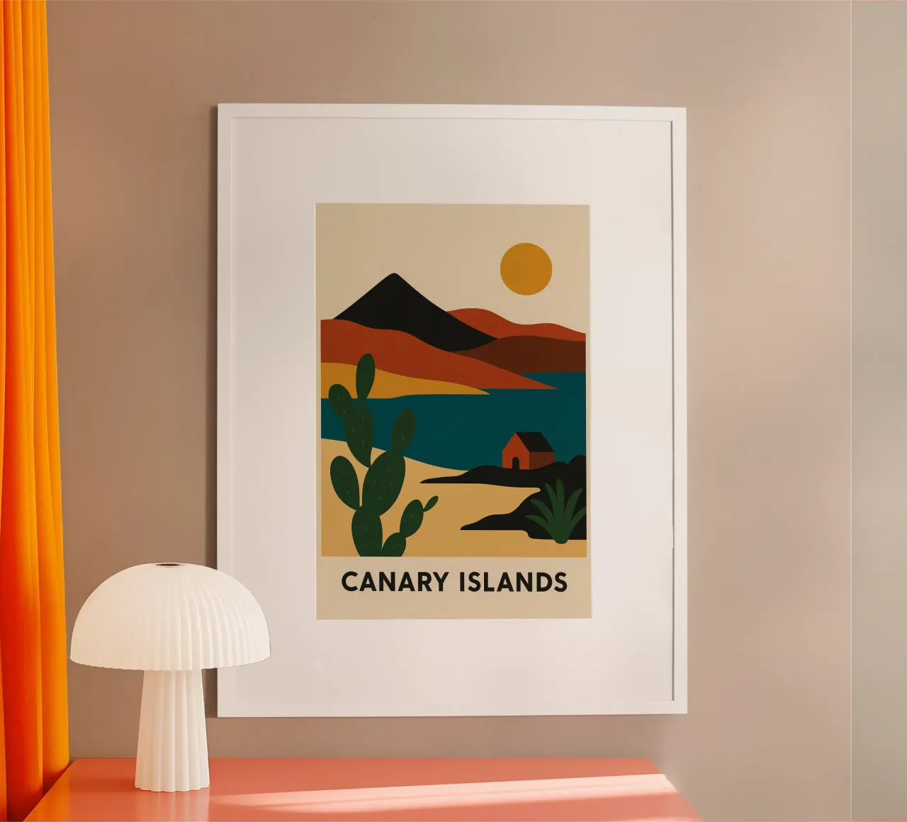 Isole Canarie - Vulcani, sole e natura surreale poster con telaio in alluminio da JETLAG | affiches voyage