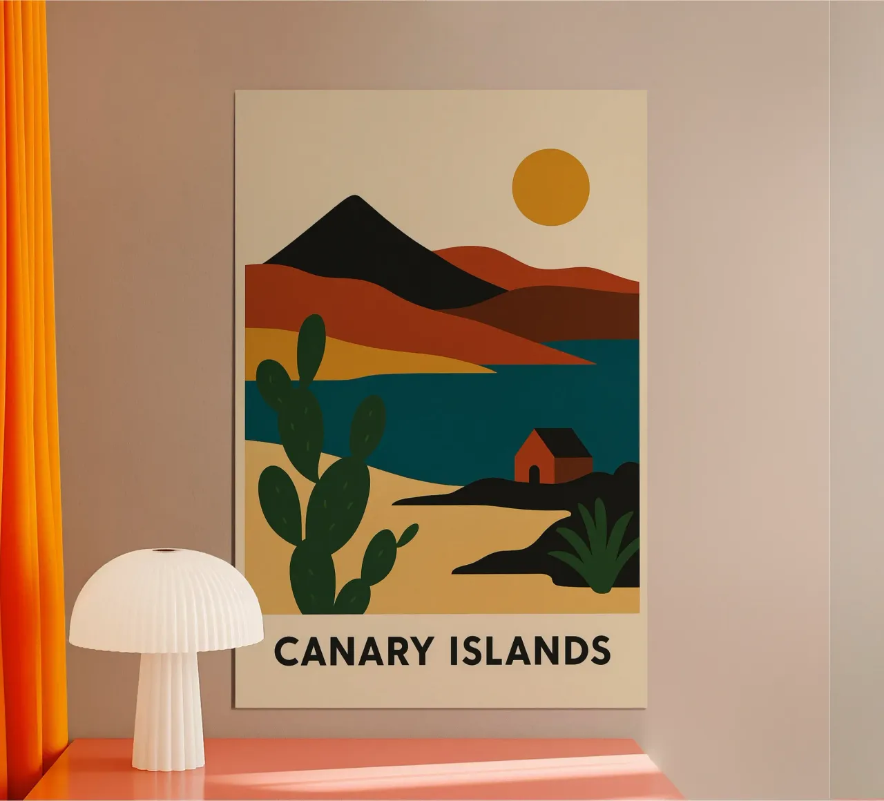 Isole Canarie - Vulcani, sole e natura surreale poster con telaio in alluminio da JETLAG | affiches voyage