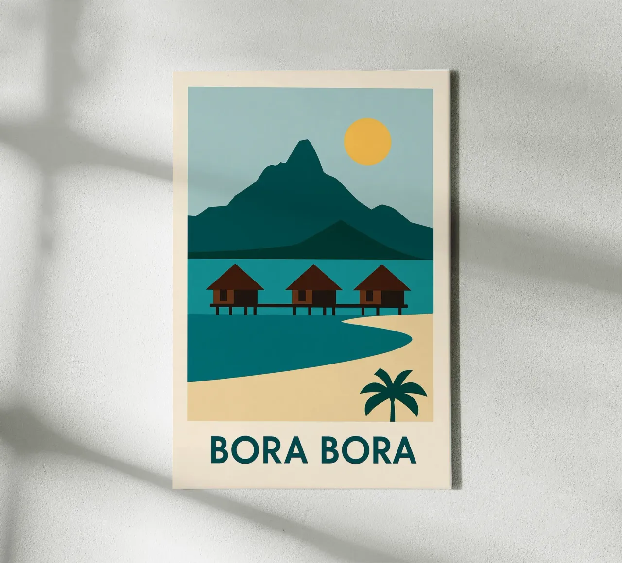 Bora Bora - Polynesian escape between sea and mountains canvas by JETLAG | affiches voyage