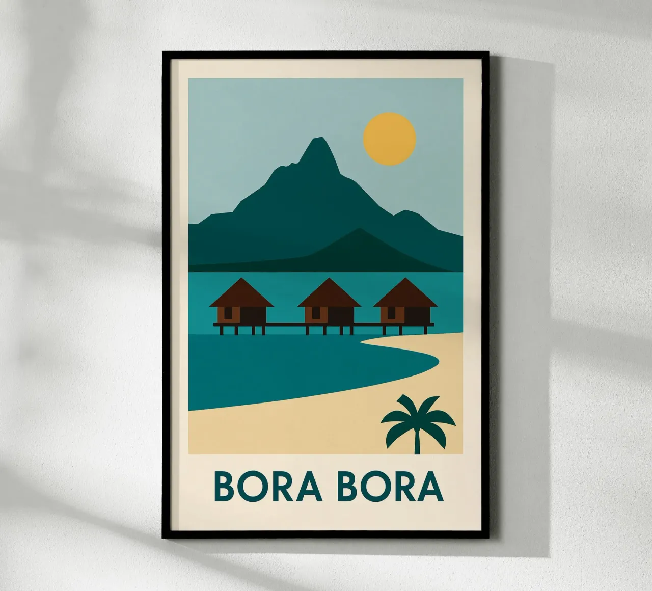 Bora Bora - fuga polinesiana tra mare e montagna poster con telaio in alluminio da JETLAG | affiches voyage