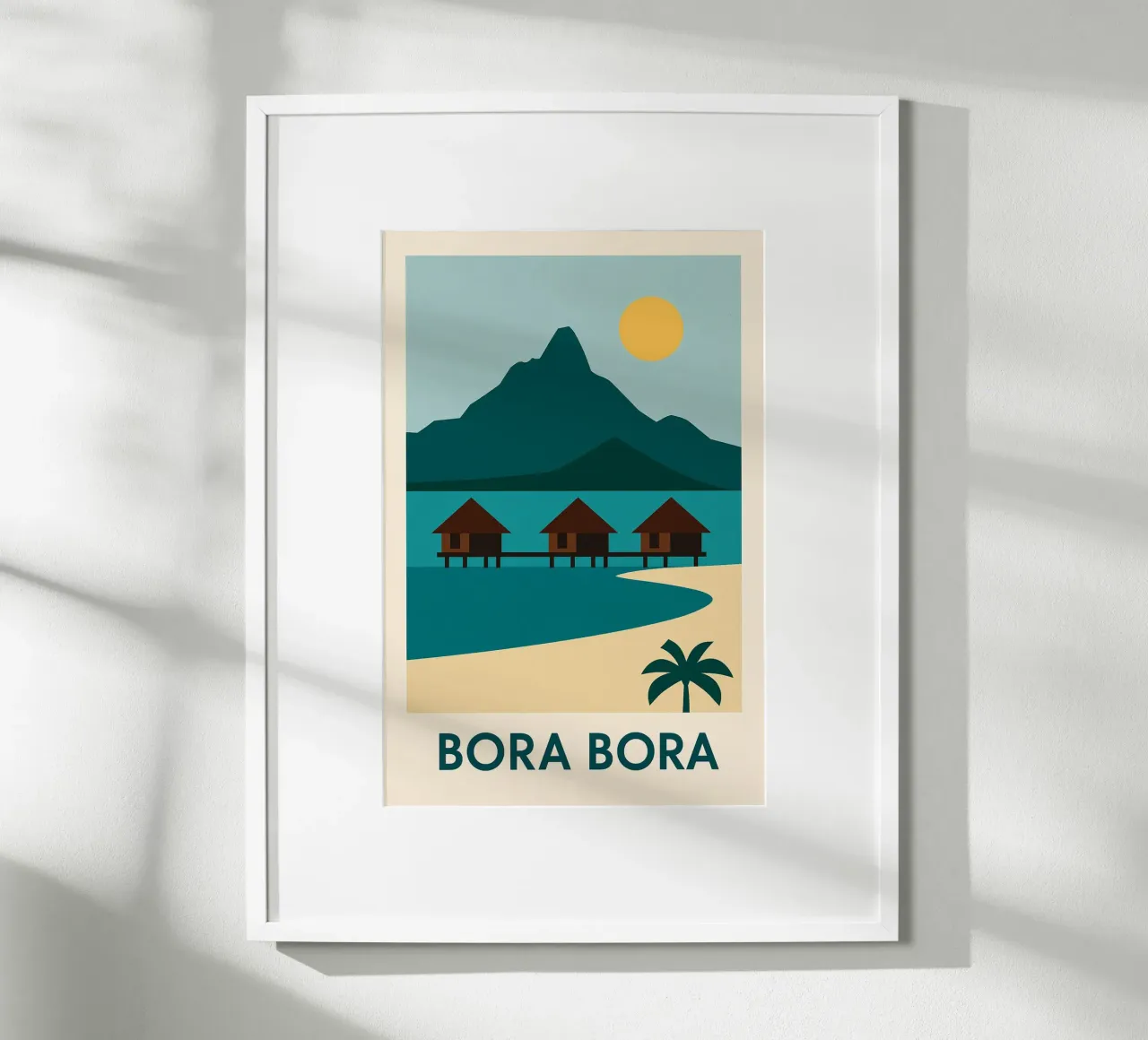 Bora Bora - fuga polinesiana tra mare e montagna poster con telaio in alluminio da JETLAG | affiches voyage