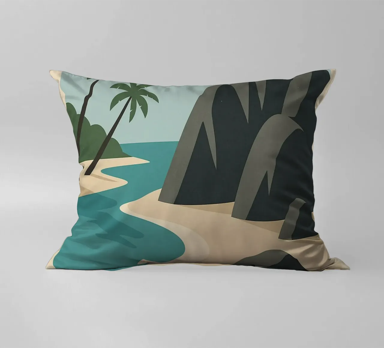 Seychelles - Rocce di granito e paradiso di sabbia cuscino da JETLAG | affiches voyage