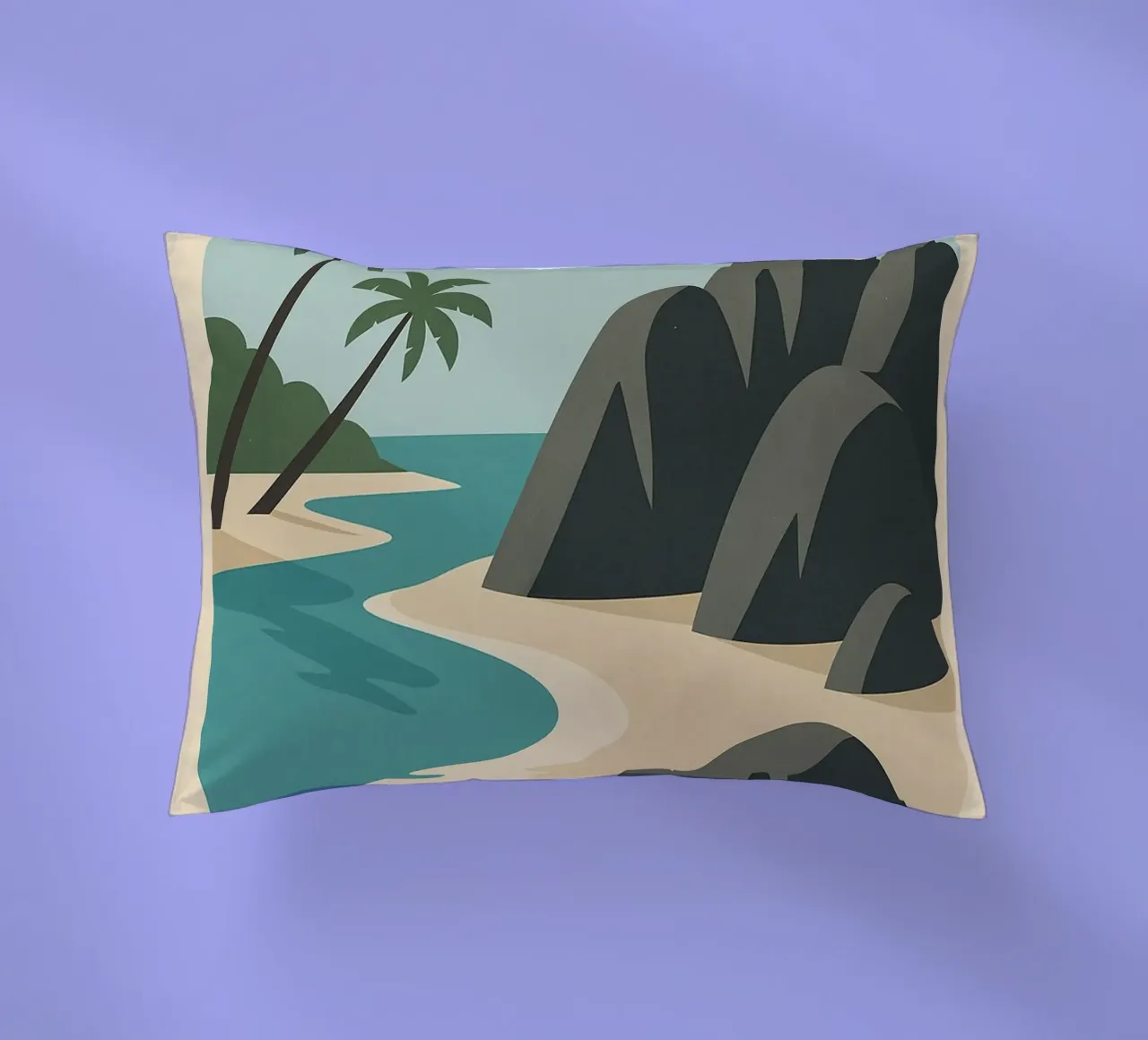 Seychelles - Rocce di granito e paradiso di sabbia cuscino da JETLAG | affiches voyage