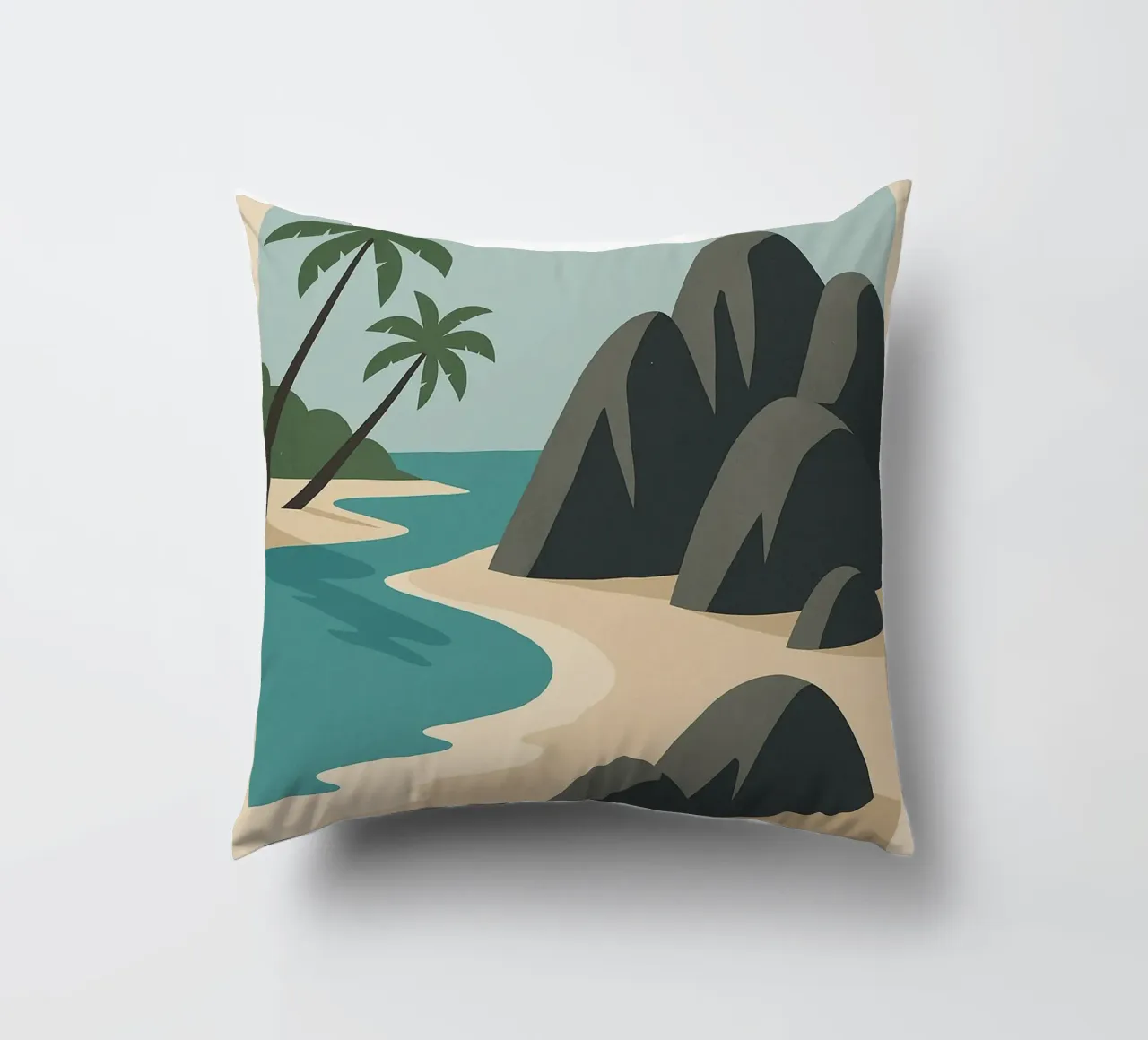 Seychelles - Rocce di granito e paradiso di sabbia cuscino da JETLAG | affiches voyage